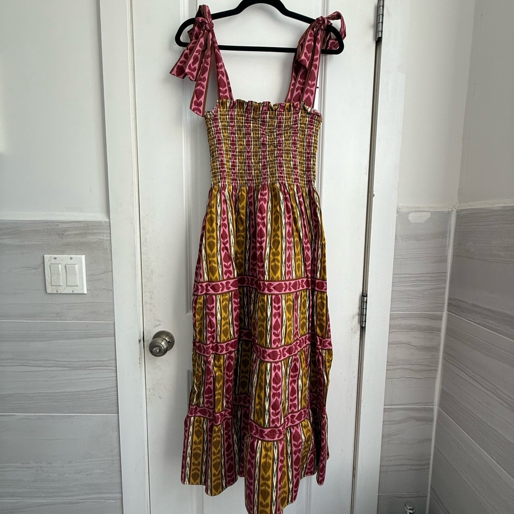 Hill House - Ribbon Ellie Nap Dress - Ikat Topiary